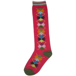 Ladies Knee High Jacquard Socks