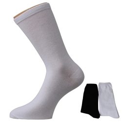 White Black Men's Mid-calf Socks