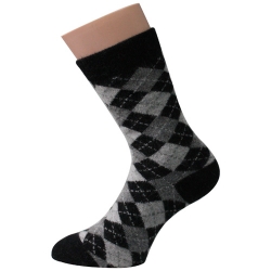 Man Argyle Fleece Socks Ankle Length