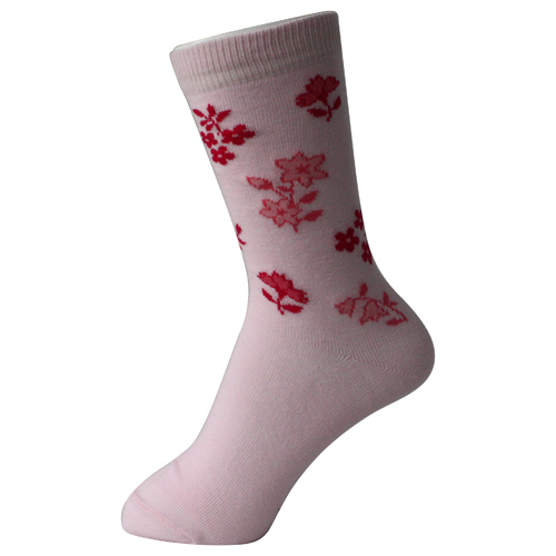 Pink Flower Girl's Socks