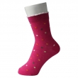 Girl Over Ankle Pink Socks with Colored Dots